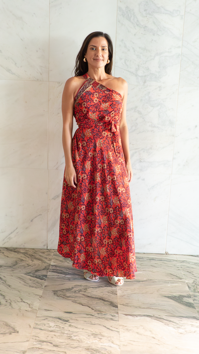 Saia Lua vermelho magenta