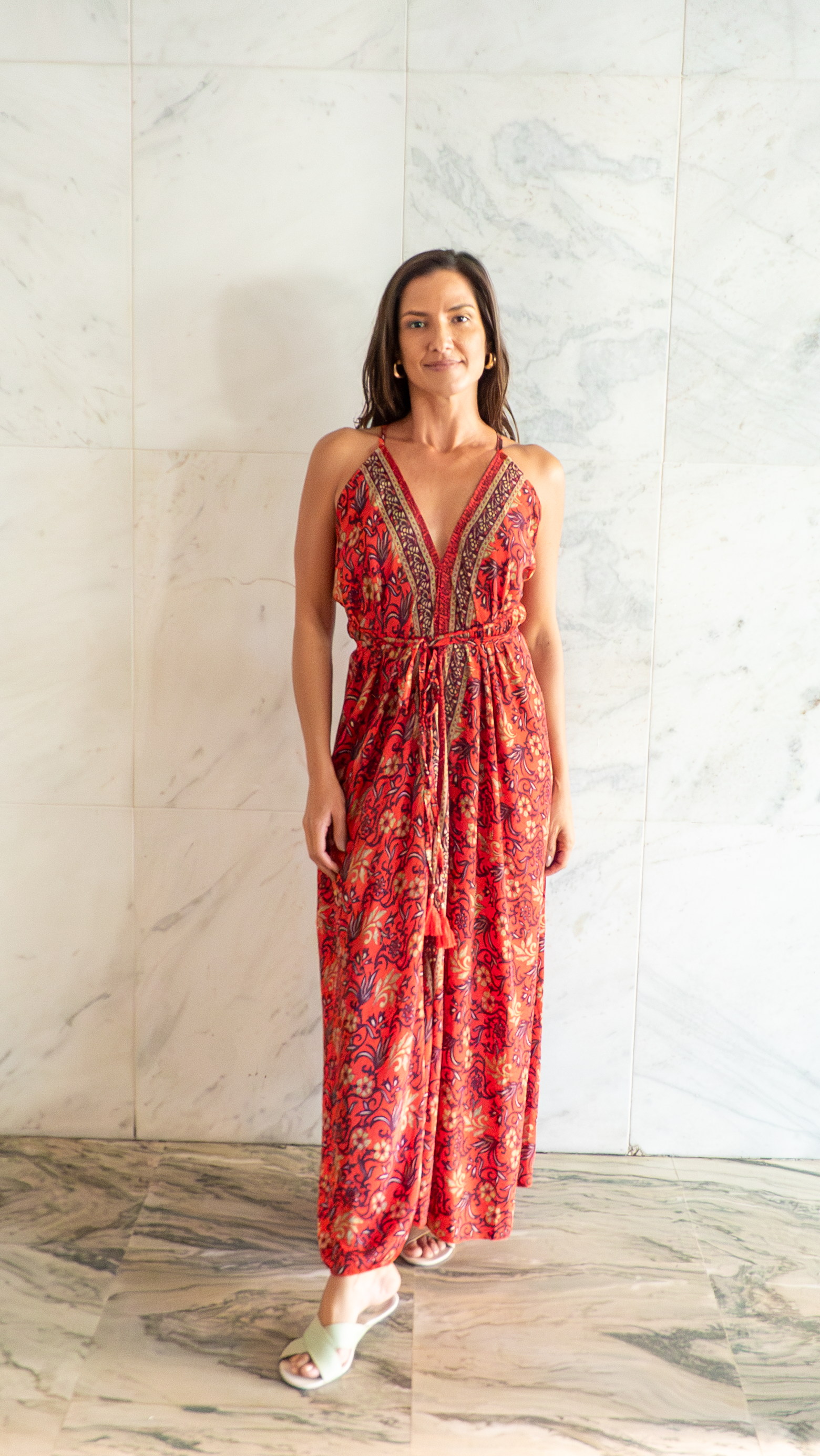 Vestido Lua vermelho magenta