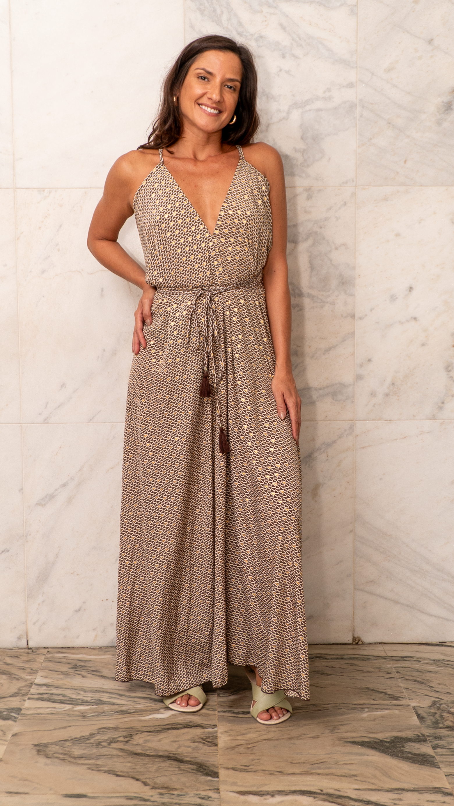 Vestido Raiz Marrom