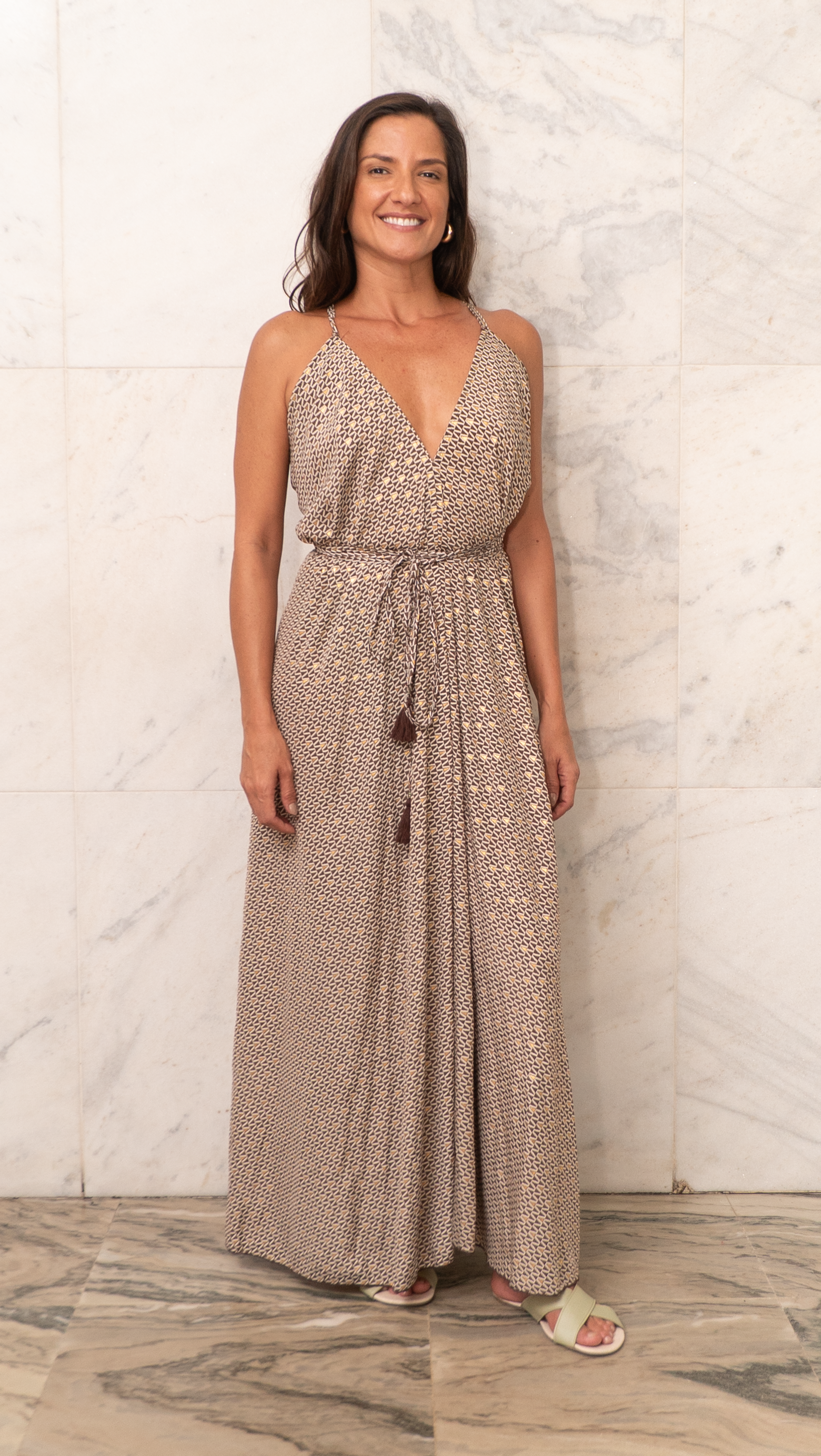 Vestido Raiz Marrom