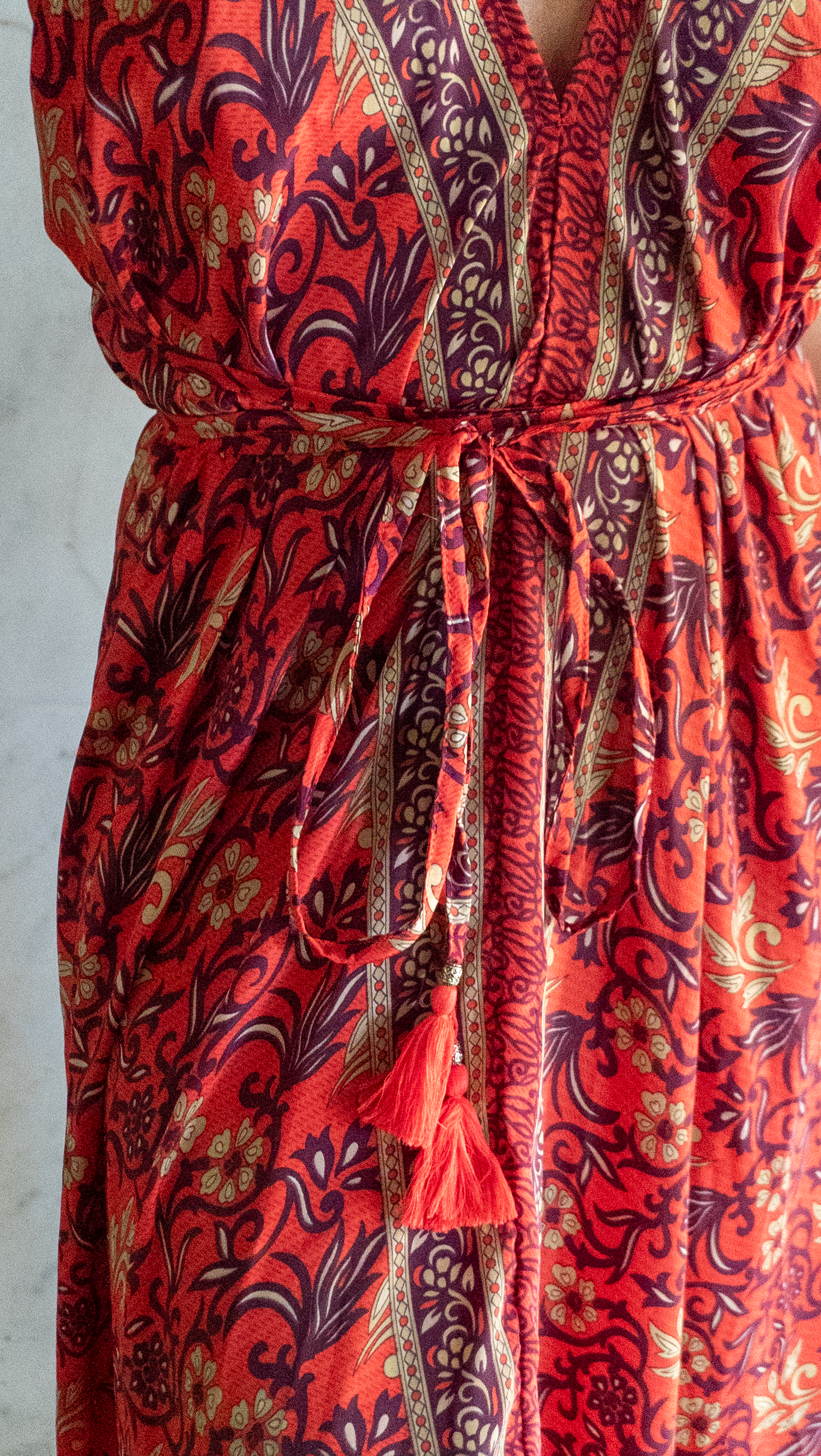 Vestido Lua vermelho magenta