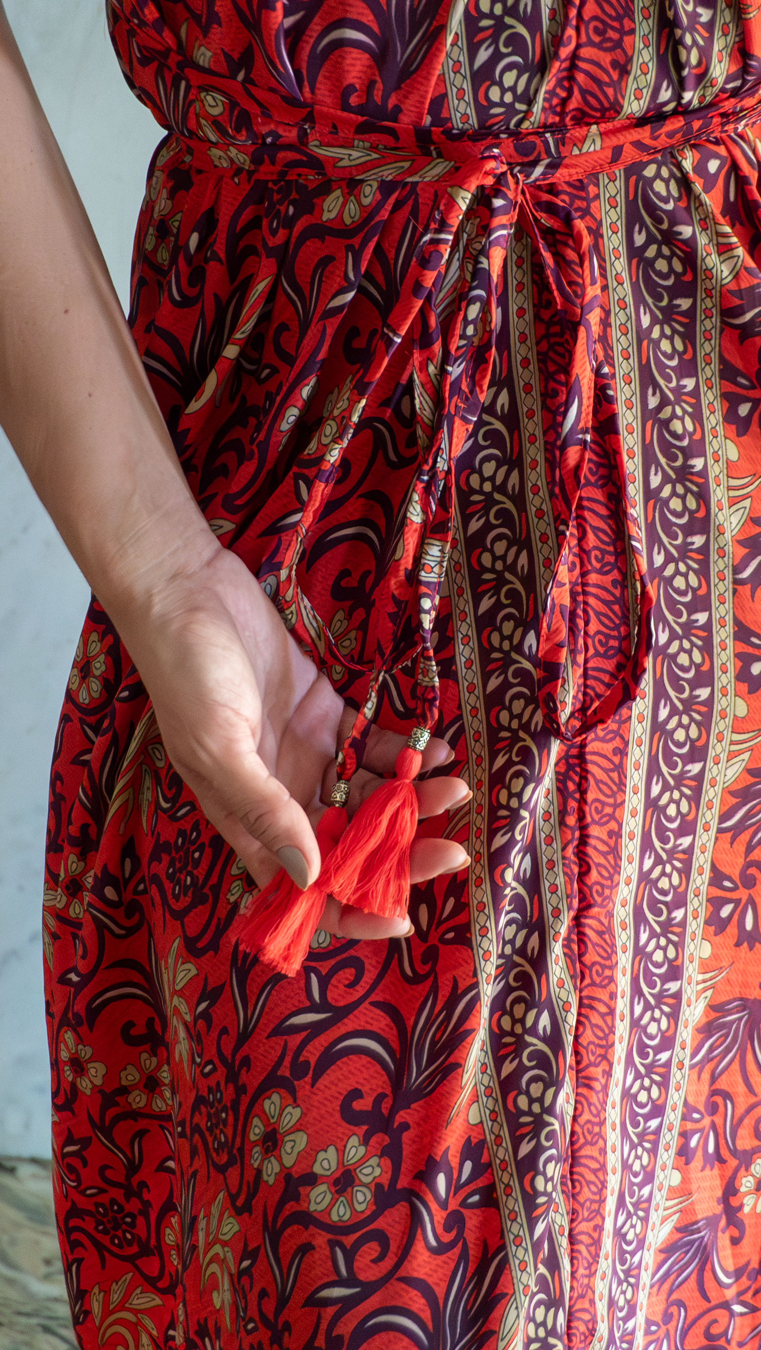 Vestido Lua vermelho magenta