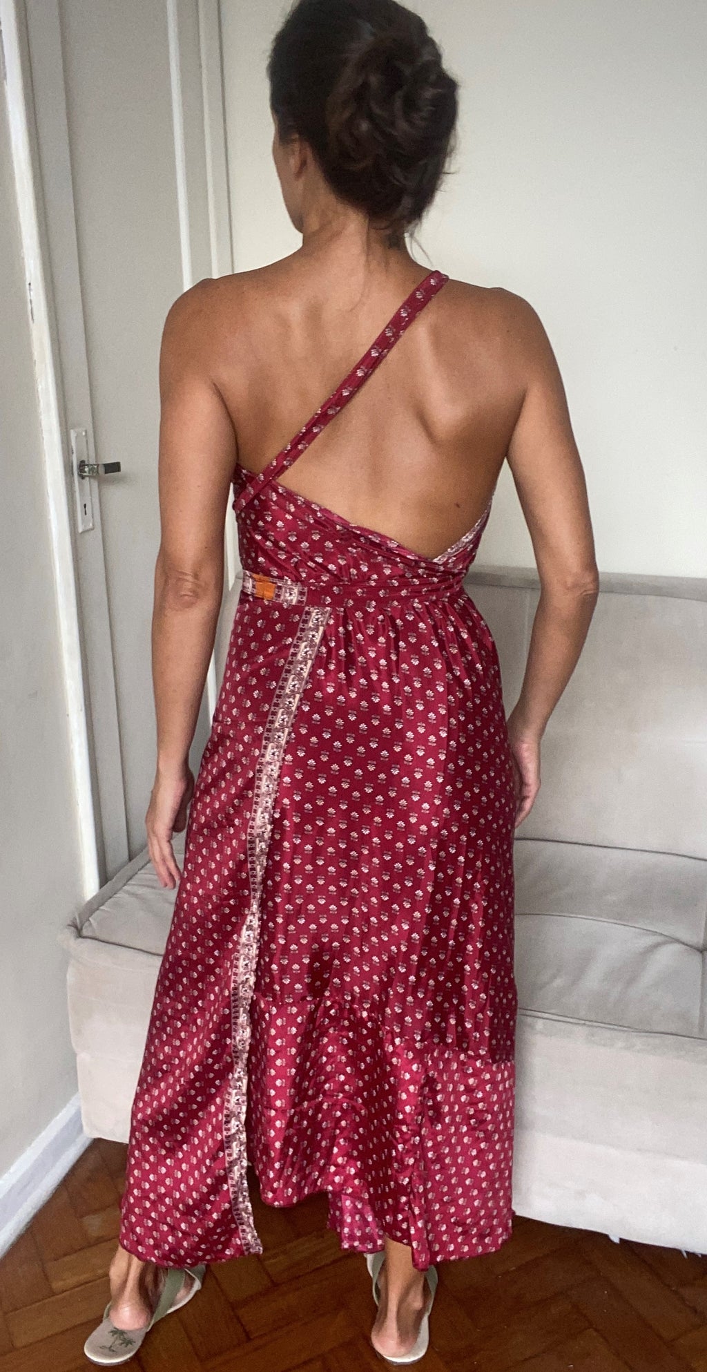 Saia Mother - ✨ Saia / Vestido Versátil Vinho Floral ✨