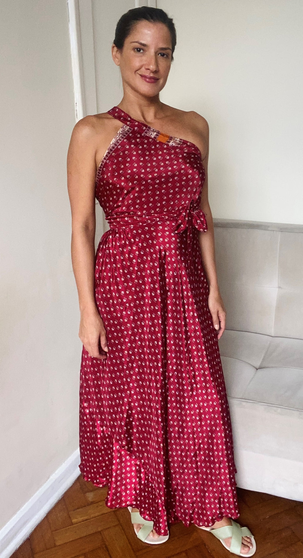 Saia Mother - ✨ Saia / Vestido Versátil Vinho Floral ✨