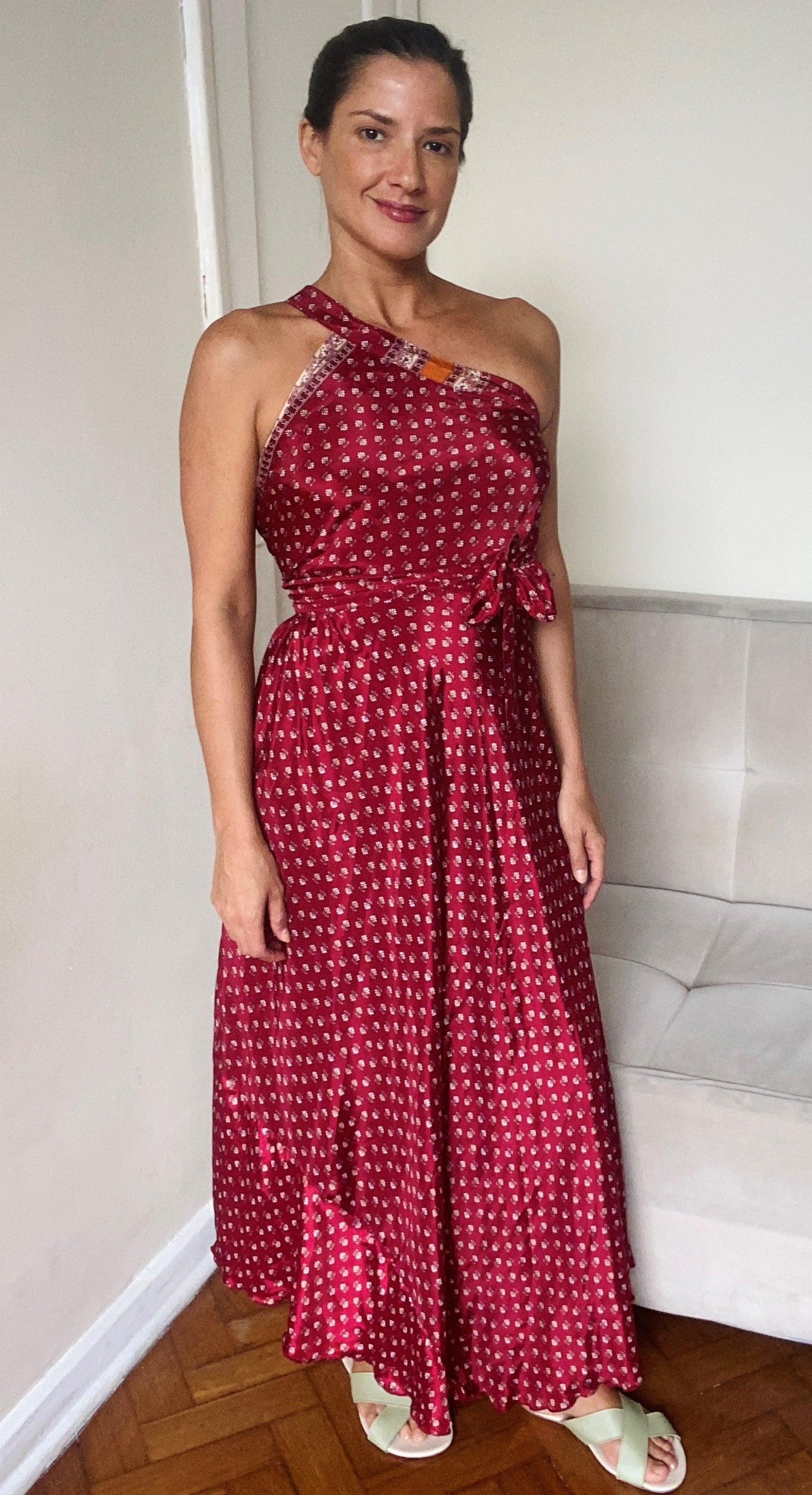 Saia Mother - ✨ Saia / Vestido Versátil Vinho Floral ✨