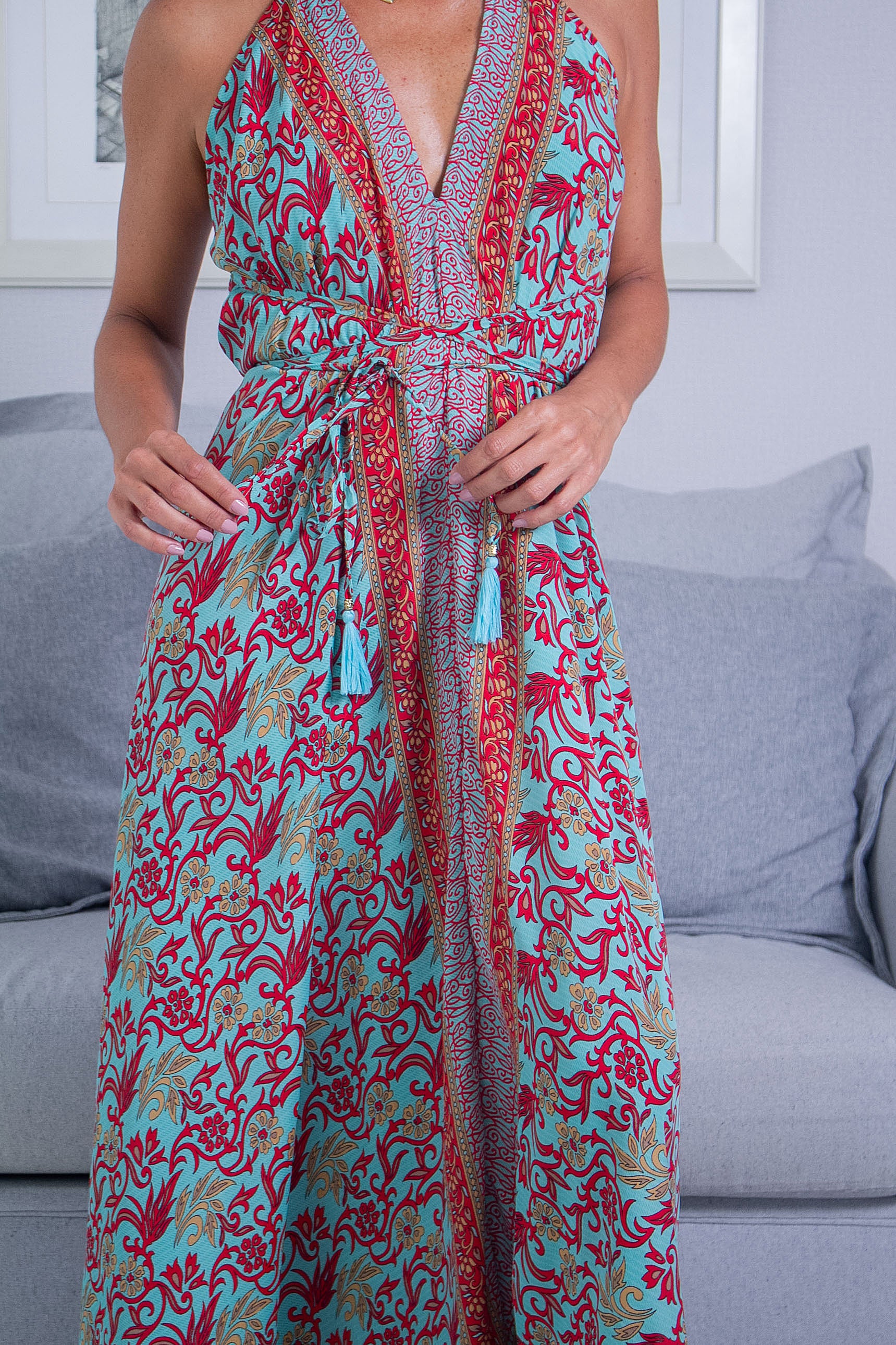 Vestido Lua turquesa