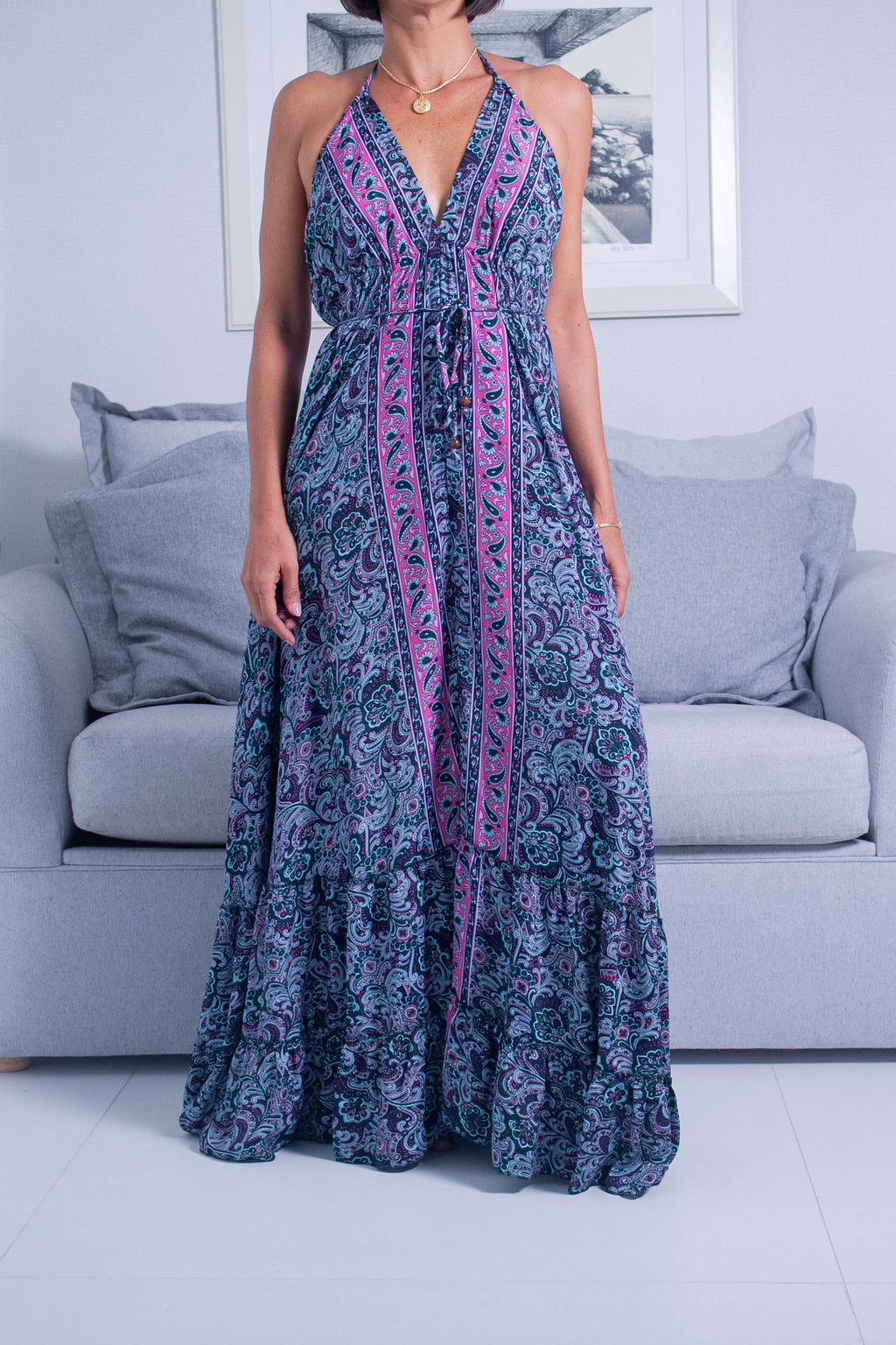 Vestido Babado Violeta