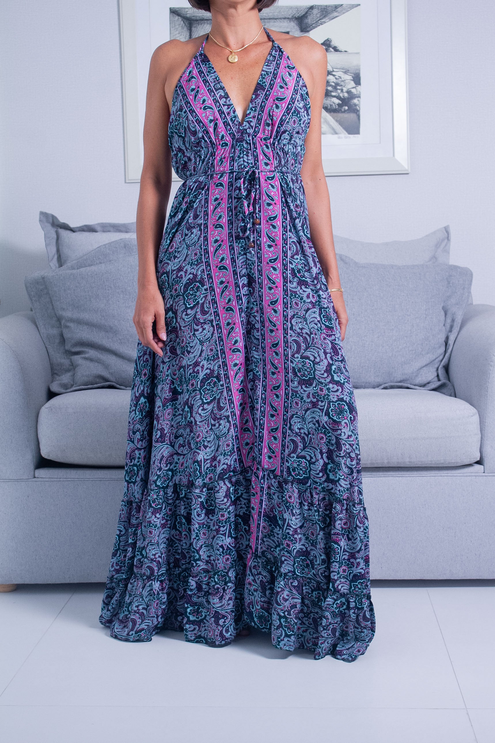 Vestido Babado Violeta